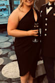 I loved the dress and was so excited to wear it to my event. However, the zipper was difficult to zip due to some of the stitching getting in the way. The zipper handle part busted off. I had to wear it with safety pins. - Melissa O.