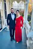 I LOVED THIS DRESS! I was afraid a medium was going to be too small but it fit great it was snug but I didn't feel it was too tight. Also, the fabric was great & I got a lot of compliments the color is vibrant & very true to the original picture. Highly recommend! Wore for a black tie wedding as a guest & it was perfect! - Sarah M.