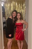 I wore this dress to a Christmas party, its super flattering! I love the material too. As other comments mentioned its a tad tight in the rib cage, but it still zipped up fine and was relatively comfortable. Id buy it if it came out in other colors! - Tali C.