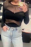 I was a little iffy about getting a partly see through shirt but if youre on the fence, get it!! - Ashley Z.