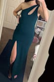 Super cute dress that fits well, if a tiny bit tight but not bad at all. Can look almost a bit turquoise-ish in some lights. - Allyson L.