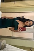 Okay, this was literally the best dress I've ever worn. It fit perfectly (as someone who is all torso, short legs, not booty, but very chesty, I struggle with dress sizes) &. Hugged all the right places, fell where it should. Was so comfortable and I wasn't adjusting it all night. The green was perfect, as pictured in the ad, and was great for a December wedding. So many compliments and I can't wait to wear it again. - Olivia G.