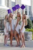 I wore this for my graduation -- 10/10! I loved it! So comfy and loved the longer style. I am the 3rd one (tallest) - Rachel D.