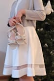 I was looking for a nice but not-too-fancy white dress for my daughter and found this. As you all know on-line shopping is never 100% satisfying. But this was perfect for my daughter. Dressy yet calm and comfortable too. - Hye L.