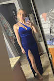 Perfect form fitting velvet dress- loved it!  So comfy and got lots of compliments.  Wore to charity gala event - Kelsey B.