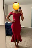 I ordered 2 sizes S in midnight blue and XS in wine red. I ordered last minute and it was delivered next day. The XS fit perfectly so I returned the S within 10 days for a full refund. The dress is difficult to get into but once your in its comfortable and looks great! I wore it to a wedding and I received a lot of compliments. The label says do not iron but it comes with creases due to the way its folded. I ironed it and it was fine. I didnt need a bra with the dress. Highly recommended. - Dianne O.