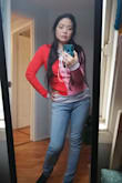I got this to wear for my daughter's 2nd Birthday celebration at the Aquarium. I was looking for a top that would be practical enough to work as "mom clothes" - yet the clinginess of the fit and the bright colours add a touch of sexiness and whimsy. My daughter and I were definitely both looking very cute and colourful together! I took off a star because I wasn't a total fan of how the fabric draped on my body. It's not smooth like it is on this model, it kind of bunched up under my bust around my belly and sometimes made it look like I had extra rolls (you can kind of see that happening in this pic). - Elvie C.