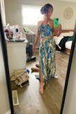 I wasn't imagining this outfit would look or fit as incredible as it did. SO happy. I got an XS. The skirt is super long for sure but planned on wearing it with heels and don't mind it being a little bit in the ground. - Julianne A.