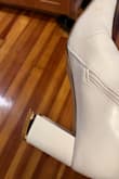 It was such a bummer because the heel on the shoe broke only the second time wearing these. I really loved them and think they're very cute and comfortable. I would agree it was helpful to size up for socks and the pointed toe. But obviously cheaply made - Jessica L.