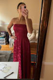 Obsessed with this dress but had to return due to the length :( I'm 5'5 and in 3-4 inch heels i would have fallen! - Caitlin S.