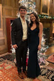 I wore this dress to a December wedding and I got a lot of compliments! I am usually a medium but I had to order a small because the medium was a little loose around the waist. The small fit perfectly and was so flattering! The material is thick so I didn't have to wear a bra which I love. - Krista F.