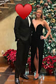Obsessed with this dress! I was self conscious about the slit, definitely hard to sit down comfortably but overall no regrets. Comfortable and sexy, got TONS of compliments. Buy it! - Courtney C.