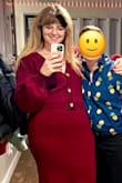 The material is thick and weighty but still soft-very nice feeling. My girlfriend LOVED It. I usually am a large but am a little chunky with my hibernation weight so i sized up and a large would probably have been fine. The top was loose enough that it did show a little too much cleavage for my taste but still loved it! - Flora T.