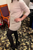 Cute skort, very comfortable! I have gained a couple of pounds and it was still very comfortable. It is a good length and looks great with different tops and shoes. It's super cold here so I paired it with black tights. - Airian M.