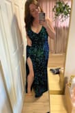 Flattering, sparkly, adjustable. Great for my upcoming party. - Alethea R.