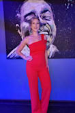 I love this jumpsuit! I have never worn one before and was nervous because they can be unforgiving in the belly. This material has a very nice weight to it and is not thin at all. It hugged me in all the right places. I wore it to an event where the attire was "whatever jumpsuit makes you feel powerful". The color is a vibrant cherry red. I received many compliments on this suit! - Berri H.