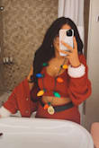 I wore this set over the weekend and I loved it! Only reason it's not five stars is that the straps kept falling for me, and I had them on the shortest length. Not a deal breaker, and I will definitely keep wearing this throughout the holidays. - Alex W.