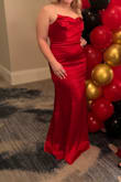 Does dress fit really nicely and I was extremely beautiful. I got lots of compliments :) - Madeline K.