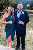 Very flattering dress with just the right amount of stretch. I did struggle a bit with the slit in the top being a bustier girl that likes to dance after a few drinks. But overall really loved the look. - Kelly B.