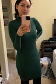 I really like the dress and love the color on me. I wanted to wear more dresses at work during the colder season and have the option to layer up as needed. This dress is perfect for that. My one big concern is I feel like the fabric will fuzz up easily and look really worn down after a few washes, but given the price point it's what you would expect. Other than that, it's very flattering on my body and I've had a number of compliments. - Gloria H.