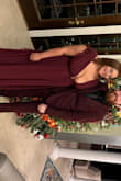This dress was perfect for a holiday Christmas party! I'm very busty and the top fit perfectly. The length was perfect with 3 inch heels. I'm typically a size 12 in dresses and the dress surprisingly was a little tight in the waist. Other than that it was perfect - Brooke M.