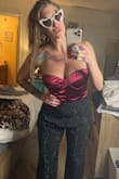 This fit my breast area but needs taking in around the waist! Just know your measurements! Wore this to a bachelorette party and it was super comfy! - Ashley S.