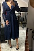 Bought for my friend's rehearsal dinner; everyone loved this dress! Very classy! I am 5'4 150lbs 34B and the medium fit perfectly. - Jessica V.