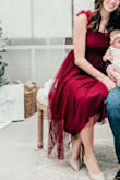 Loved this dress. It was so festive! I had a little extra room in the bust and waist but it was still very flattering. - Christina T.