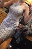 I ordered a size small, as I didn't want it to be too short on me, and it is SO. BEAUTIFUL! I absolutely love the lace and everything. I am planning on wearing this dress for graduation!! ORDER!!!!! - UR B.