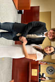 The dress fits just right , it was very comfortable and the material was really nice. - Fatima R.