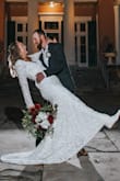 I can't believe how lucky I got to find this dress that fit perfectly for such a steal! I packed it in my carry on for our elopement and it didn't need steamed or anything. I did feel like the shoulders slipped down a little bit, but overall I loved the style and cut! - Bree R.