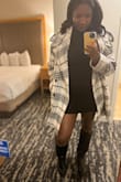 This coat pairs perfectly with all things winter and looks ultra chic too. Pair it with boots and it delivers the exact look in the model photo. Pair it with a head band because you know you love me xoxo = - Chelsea V.