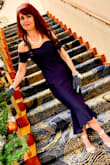 I purchased the navy blue and loved the dark rich color. Form fitting but super comfortable. Runs true to size. I purchased a XS and I'm 5'3, 104lbs. Great dress for a Wedding! - Sharie S.