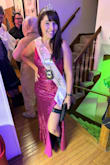 I love this gown, it is super cute. I ordered it for a Miss Congeniality Halloween costume. The Medium fit but didn't cling like I had hoped, so I exchanged it (sooo easy to do) for a Small and it was perfect! - Michelle M.