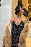 I loved the look and feel of this shimmery dress. Super comfy and A-line. Exactly what I was looking for to attend a 20s themed wedding! I could use it later for NYE if I wanted! - Jennifer R.