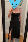 I love this dress. The fit is true to size, the cut is flattering, and the fabric is beautiful. I also like how the straps are adjustable. - Lauren D.