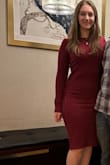 This is such a classy sweater dress! I wore it out to dinner for my birthday. It hugs your curves and is perfect for tall girls (since I can never find dresses long enough). - Megan L.