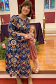 I waited until the last minute to get a dress for a baptism. I usually dont have much luck finding something online that fits since I am short and on the heavier side. This dress turned out to be perfect. I got so many compliments on the colors. My only negative feedback is the material is kinda thin. And since I was short it was a tad on the longer side than I would want it to be. But wearing heeled boots helped. - Angela C.