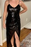 Love this dress. Wearing for NYE. Very flattering. - Hannah F.