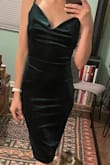 This dress fits like a glove. Perfect for holiday parties! - Shelly C.