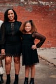 Beautiful flattering dress I got last minute for family pictures and it worked great. It is a bit short and Iam 5'5" - Damien M.