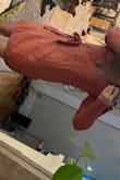 Love the color and the quality but the tie on the side; makes it fit a little loose? couldn't get tight enough. I also get bathrobe vibes from it. It is cute though! Will wear just needs the right styling. - Nicole L.