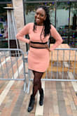 I wore this for my birthday brunch. It is super cute and comfortable. It fits well. I would recommend wearing tape to make sure the top doesn't shift. I did and I felt very secure and confident that the tip would cover everything. - Desiree R.