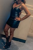 This dress was a perfect fit. It had the perfect amount of stretch that even left room for food babies. lol. It was the perfect dress with the perfect pair of booties for a holiday party! - Eri W.