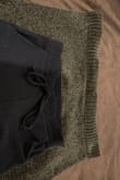 I bought this set in olive to wear around the house. Love the look and feel of the fabric but had the same issue as another reviewer. There was a hole in the leg where the seam came apart when I received them. I loved them so much I kept them and sewed it, then a few days later I put them on and the elastic in the waist all of a sudden broke, and the pants fell to the floor. Really disappointing, picture below shows another pair of extra small lounge pants laying on top of the Lulus pants that are also extra small but elastic broke. - Tiffanie W.