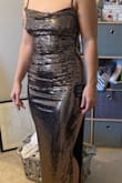 I got this dress on major clearance sale, and I think it will be perfect for my upcoming New Year's Eve party. It's bold, but not too flashy. I'll add a strapless bra or some cutlets to boost the girls, and then I think it will fit just like I imagined. - Rikki C.