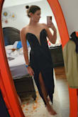 This dress is flattering but was a tad big for me in the chest (I'm a 34A). I loved the neckline and waist but just didn't fit perfectly on me. Good quality dress. - Kelsey L.
