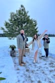 This dress fit me perfectly! Even in the snow, it was a hit. Loved the slit and the glimmering aspect of the dress was perfect for my winter wedding. Felt like great quality and really liked that the straps were adjustable. aSo happy with this choice! - Breann L.