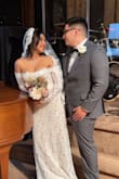This dress was beautiful. It made me feel like a bride. The only issue I had was the zipper, but my mom was able to sew me in and it looked perfect - Jazmin N.