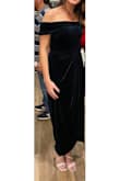 Such a great dress for my company Christmas party. The style is elegant, and the dress was surprisingly warm (I'm guessing because of the velvet). The color was darker in person, but that didn't bother me. Will definitely wear this again to weddings. parties, etc. - Brandi N.